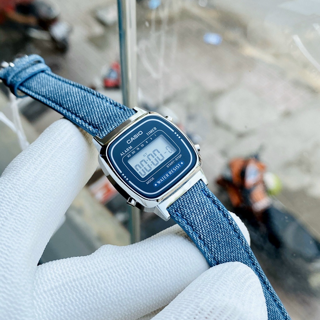 Đồng hồ nữ dây vải chính hãng Casio LA670WL-2A2