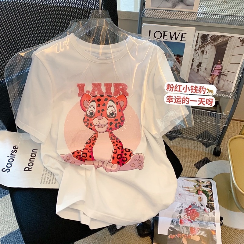 Áo Thun HIIXIIVI T-Shirt Tay Ngắn Cổ Tròn In Hình Hoàng Hôn Thời Trang Mùa Hè Phong Cách Hàn Quốc Dành Cho Nữ 2022