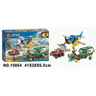 Lắp ráp Cities Lắp ráp Cảnh sát bắt cướp rừng xanh 10864 - 409 chi tiết