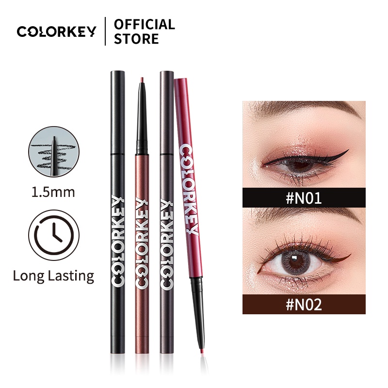 【COLORKEY】Bút kẻ mắt kháng nước Colorkey không nhòe tiện dụng chất lượng cao 0.05g