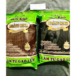 [Combo tiết kiệm] 2 gói bún gạo lứt đỏ + bún gạo lức đen Hoàng Minh - eatclean, giảm cân, ăn kiêng, thực dưỡng