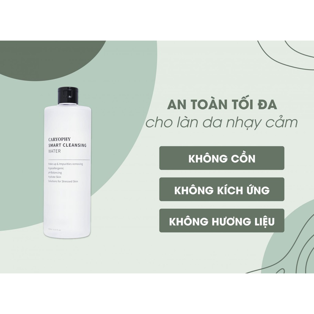 Nước Tẩy Trang Caryophy Cho Da Dầu Mụn, Nhạy Cảm 300ml Smart Cleansing Water