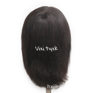 Đầu canh nam tóc thật 100%