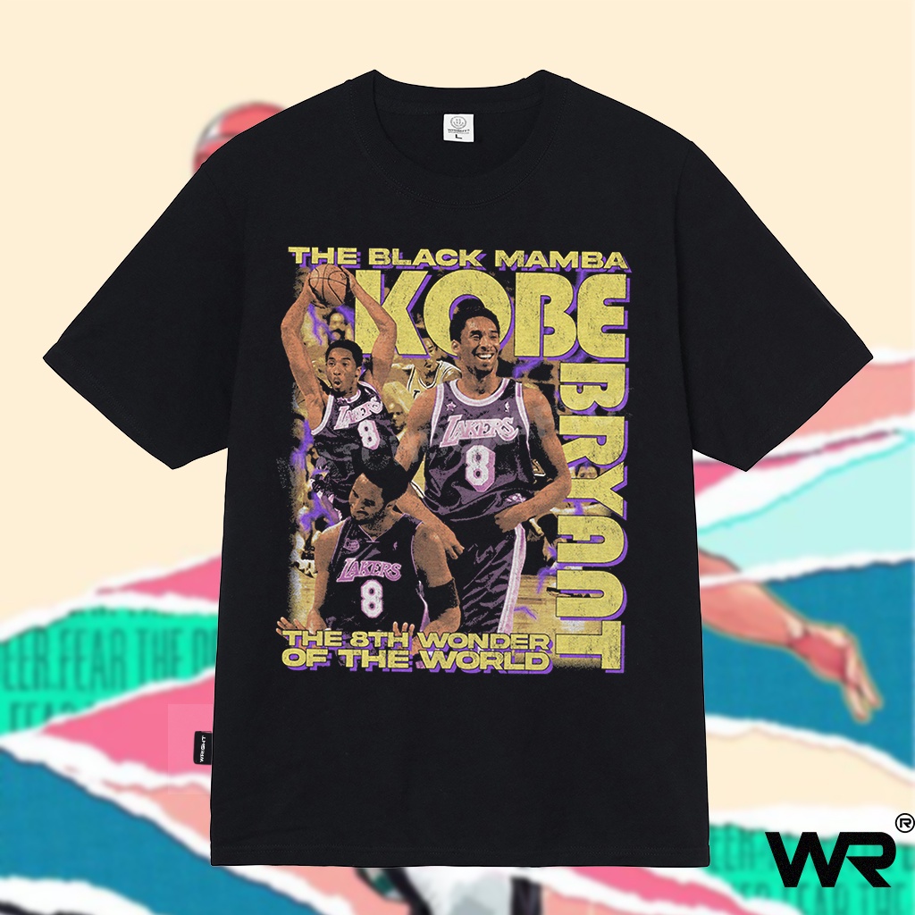 Áo thun unisex Wright ngôi sao bóng rổ Mỹ Kobe Bryant kì quan thứ 8 phong cách vintage