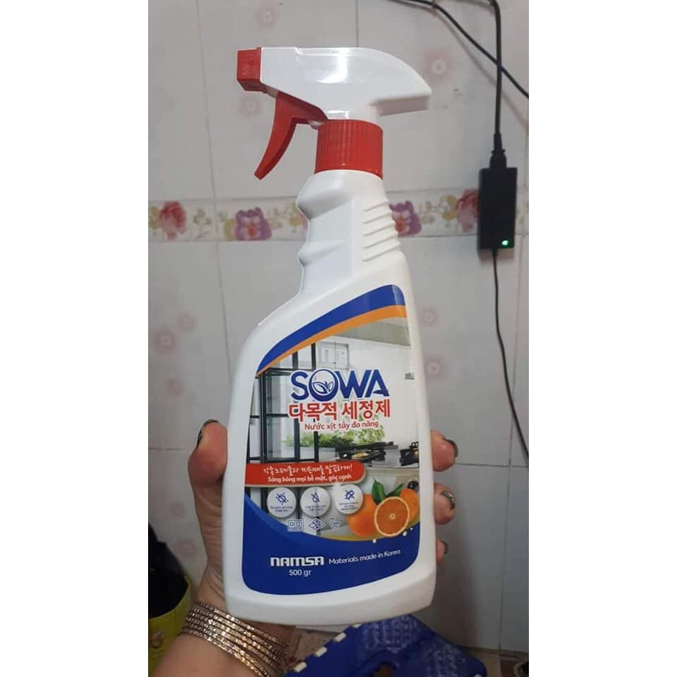 NƯỚC XỊT TẨY ĐA NĂNG SOWA HÀN QUỐC 500ML