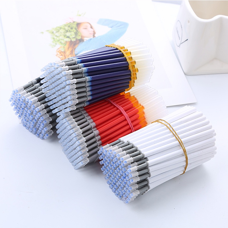 Set 10 Ruột Bút Mực Nước Ngòi 0.5mm Màu Đen / Xanh Đỏ / Xanh Dương