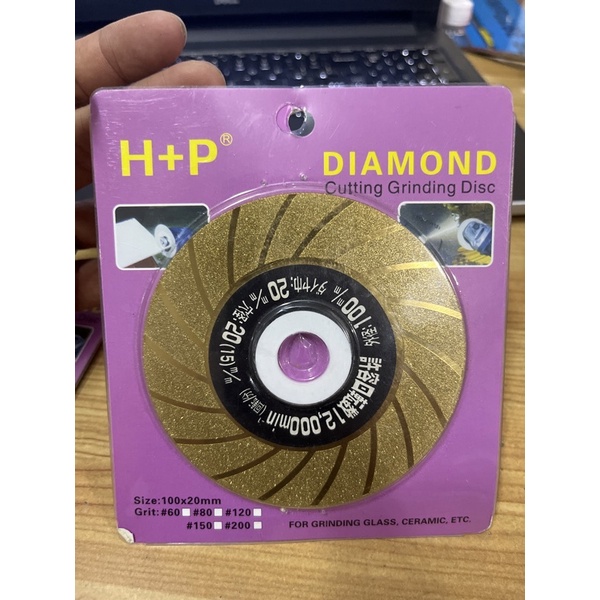 Đĩa mài kim cương cát vàng 100mm HP