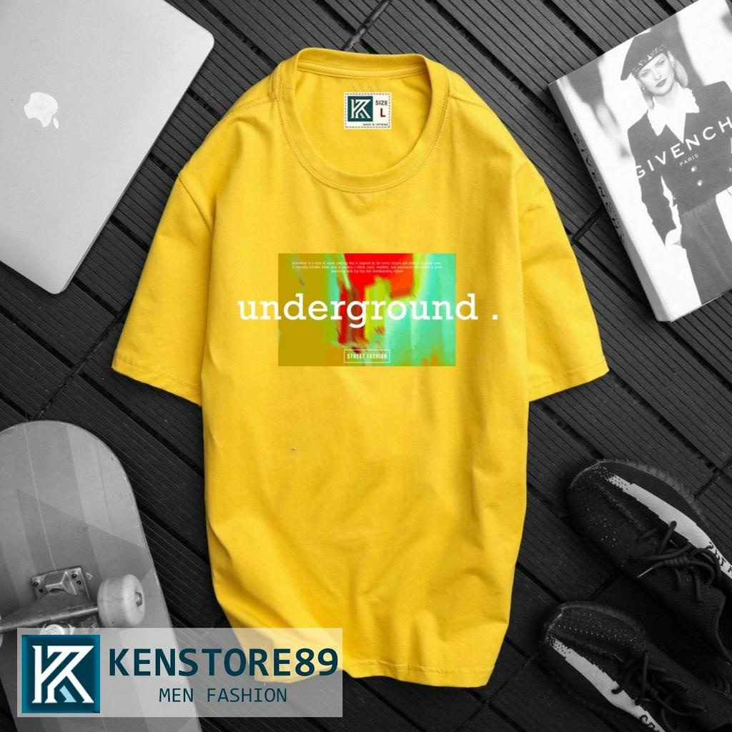 Áo thun nam cổ tròn UNDERGROUND ngắn tay cotton 100% KENSTORE89 ATK033