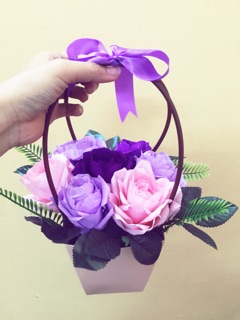 Lẵng hoa hồng giấy!