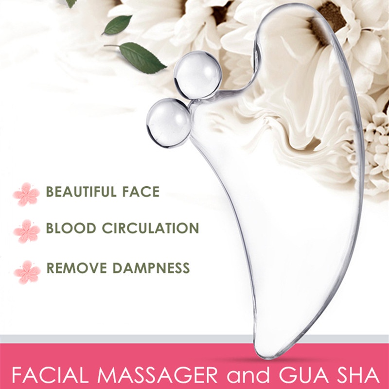 Scraper Body Massage Facial Tool Gua Sha Board SPA V Shape Face Lift Massager Giảm bọng mắt