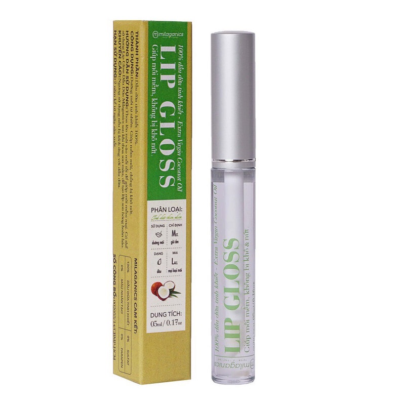 Lipgloss Dưỡng Môi Milaganics Dầu Dừa 5ml - Hasaki - Hàng Chính Hãng