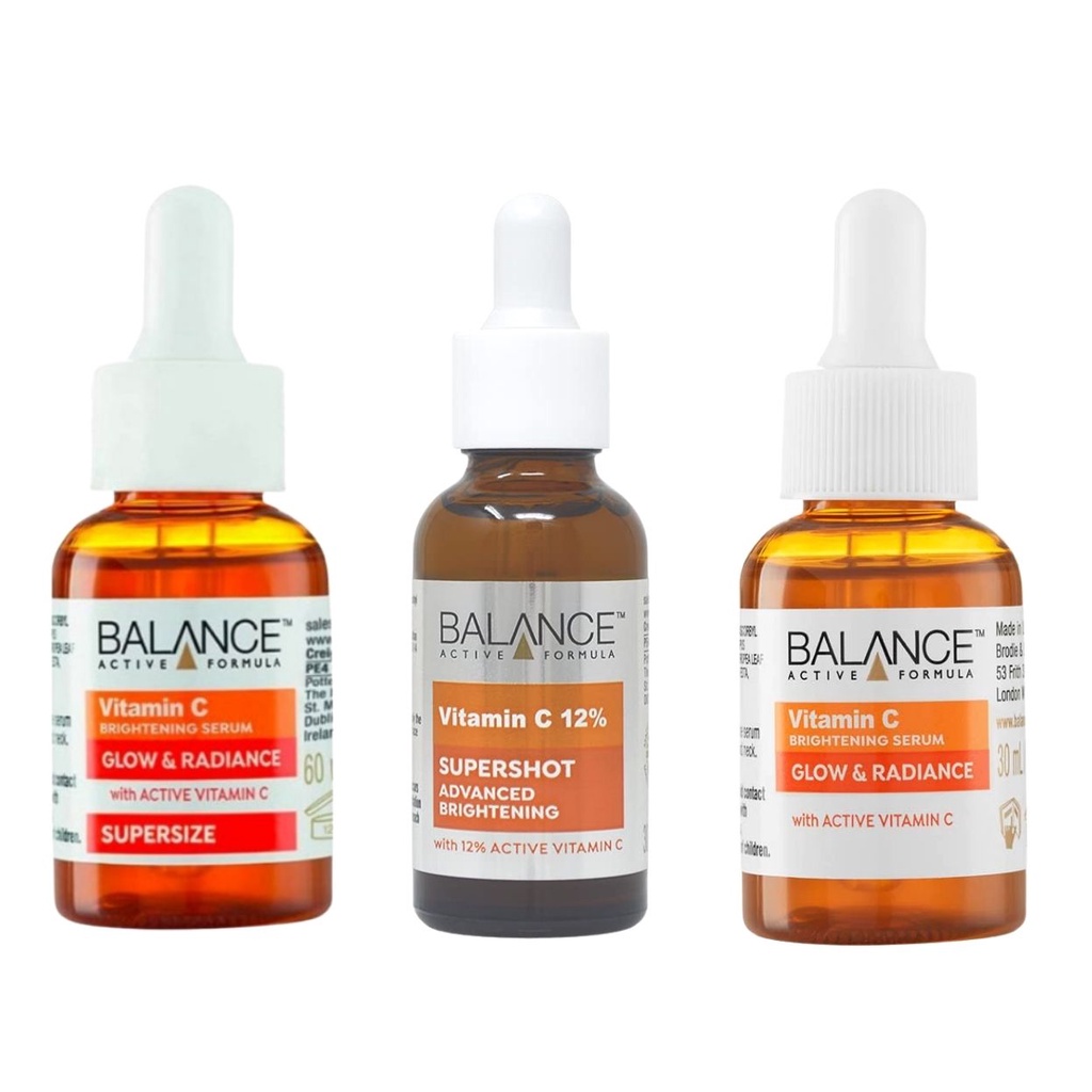 Serum Vitamin C Balance Trắng Da Mờ Thâm Balance Active Formula Vitamin C 12% Supershot - Khongcoson