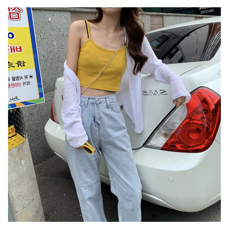 Áo Croptop Sát Nách Màu Trơn Hợp Thời Trang Cho Nữ