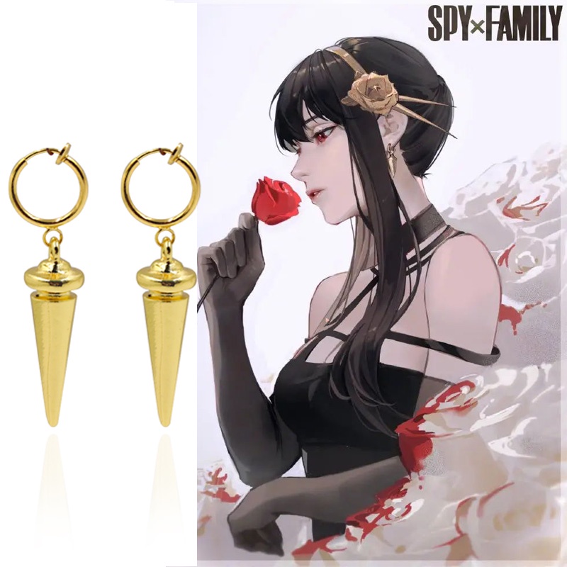Khuyên Tai Mặt Vàng Hình Anime Spy X Family Hikaw Anya Forger Cho Nữ