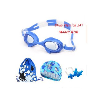 Trọn bộ kính bơi chống mờ cho bé yêu