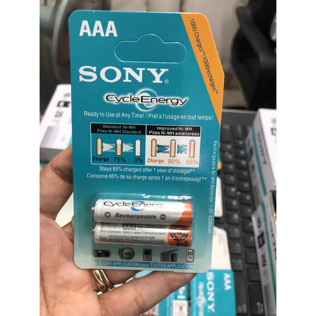 1 Hộp Pin Sạc SONY AA / AAA - Dung Lượng 4600 mAh - Sạc Đi Sạc Lại Nhiều Lần