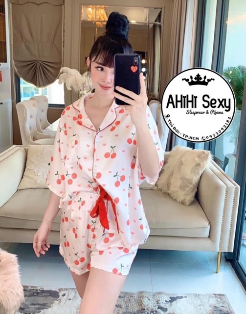 SALE (Freesize 75kg)Đồ bộ nữ mặc nhà- pijama phi lụa cao cấp free size . 2021