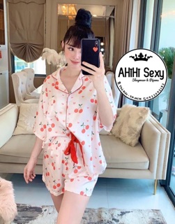 (Freesize 75kg)Đồ bộ nữ mặc nhà- pijama phi lụa cao cấp free size