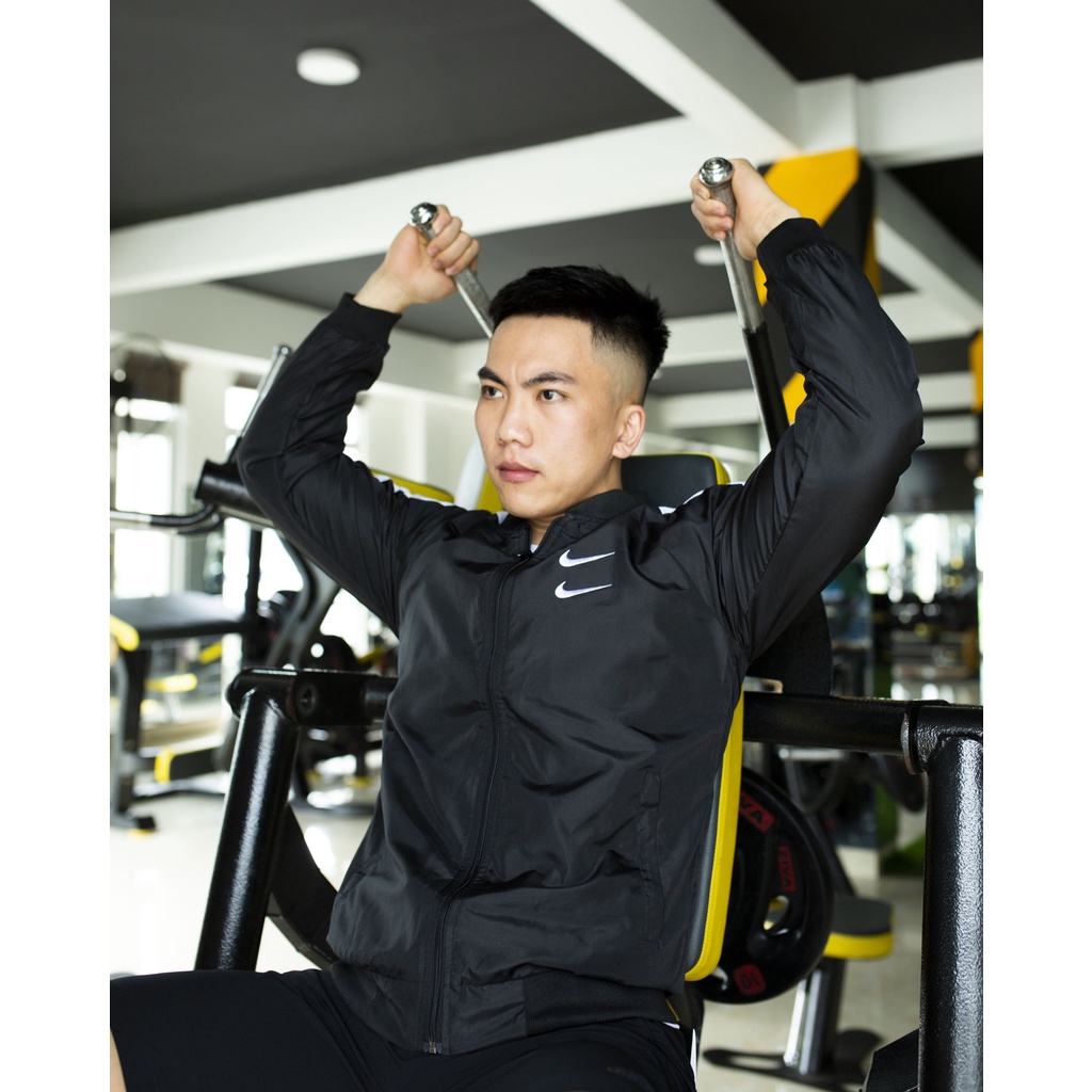 Áo khoác vải gió 2 lớp phối viền vai AK03 - áo khoác nam VNXK