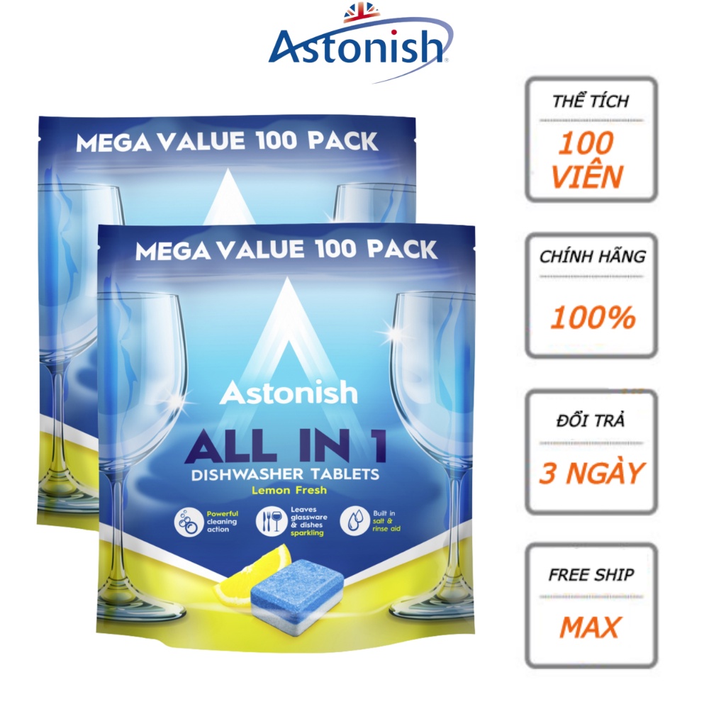 Viên rửa chén bát all in 1 Astonish C2171