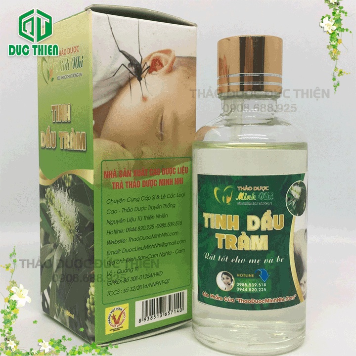 Tinh Dầu Tràm Nguyên Chất Minh Nhi - Chai 50ml - Đuổi Muỗi, Khử Mùi, Sát Khuẩn, Giữ Ấm, Hỗ Trợ Bệnh Ho Cho Bé