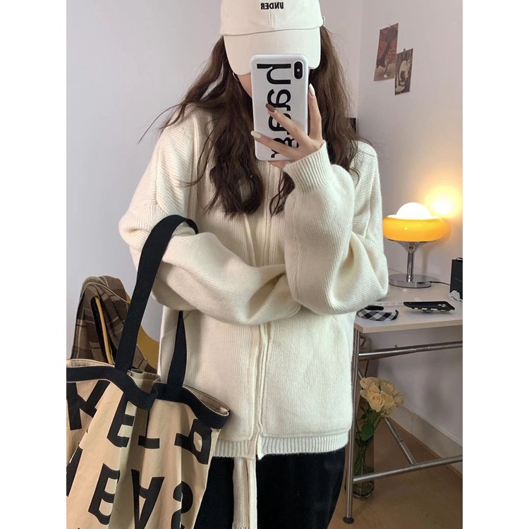 Áo khoác len tăm nam nữ dài tay mũ trùm dây rút form rộng ♥ Hoodie nỉ zip nhiều màu pastel ♥ | BigBuy360 - bigbuy360.vn