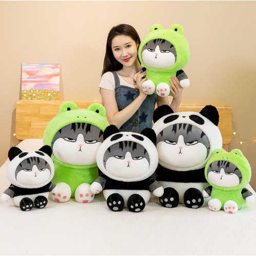 Hoàng đế mèo mặc áo thú G25B61 may mắn gấu bông 25cm