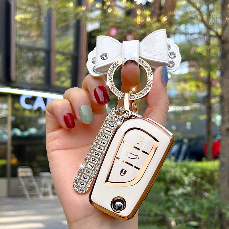 Mới Ốp Chìa Khóa Điều Khiển Từ Xa Cho Toyota Corolla Camry CHR C-HR RAV4 Prius Altis Land Cruiser Prado