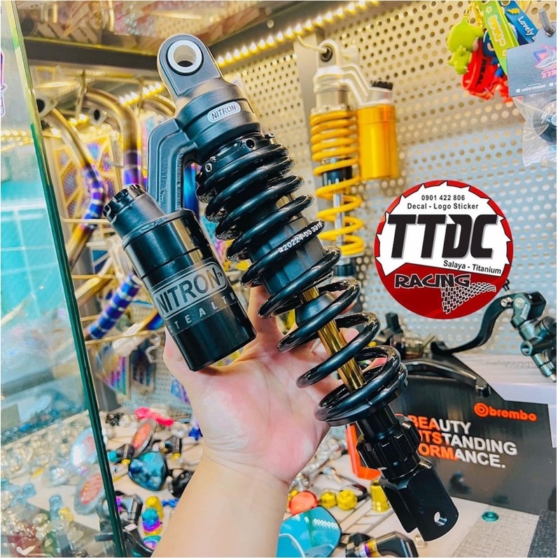 Phuộc Nitron 1:1 dành cho xe Airblade mẫu Full Black tăng chỉnh thật ✌