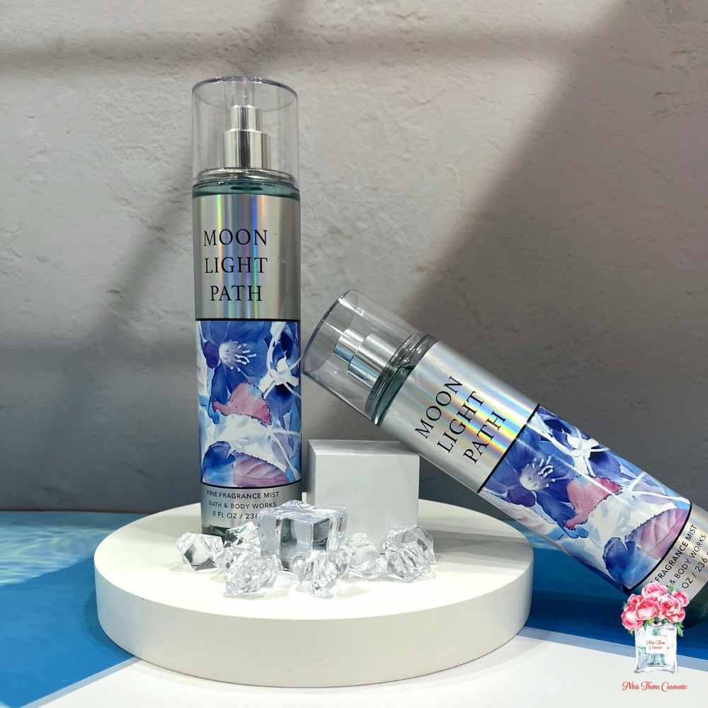 Xịt Thơm Toàn Thân Bath & Body Works Moon Light Path Tươi Mát Khử Mùi Với Hương Thơm Từ Gỗ Sồi Và Xạ Hương 236ml