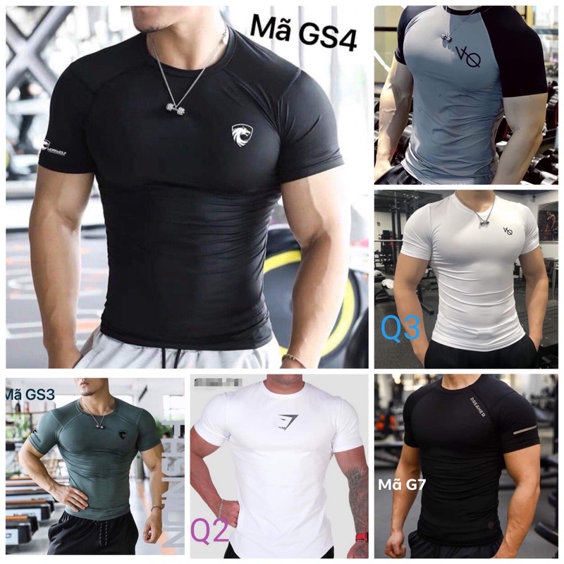 Áo Thun Thể Thao Tập Gym Nam Form Ôm Body Vải Thun Lạnh Co Dãn 4chiều