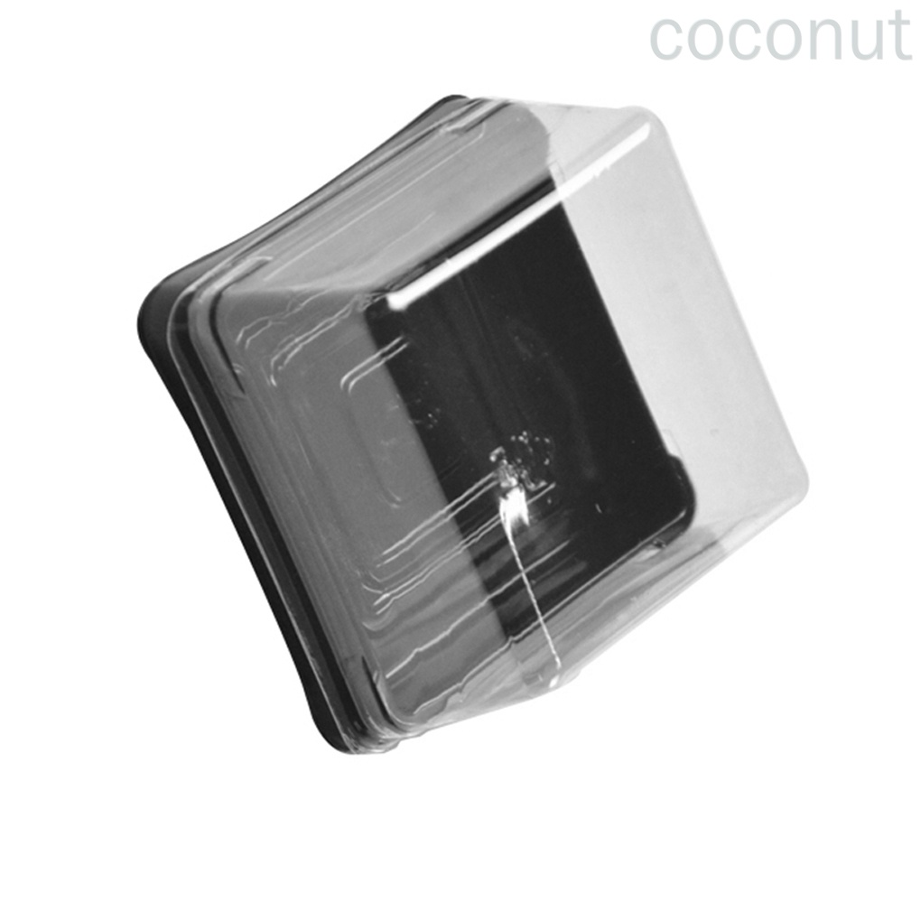 Set 50 Hộp Nhựa Trong Suốt Hình Vuông Đựng Bánh Nướng Có Nắp Đậy Tiện Dụng