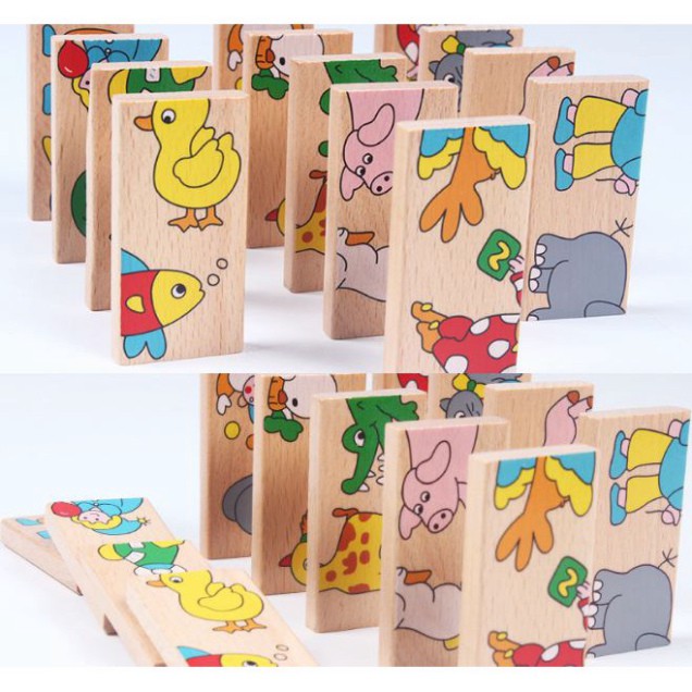 BỘ DOMINO ANIMAL - NỐI ĐUÔI CON VẬT (1184DDV)