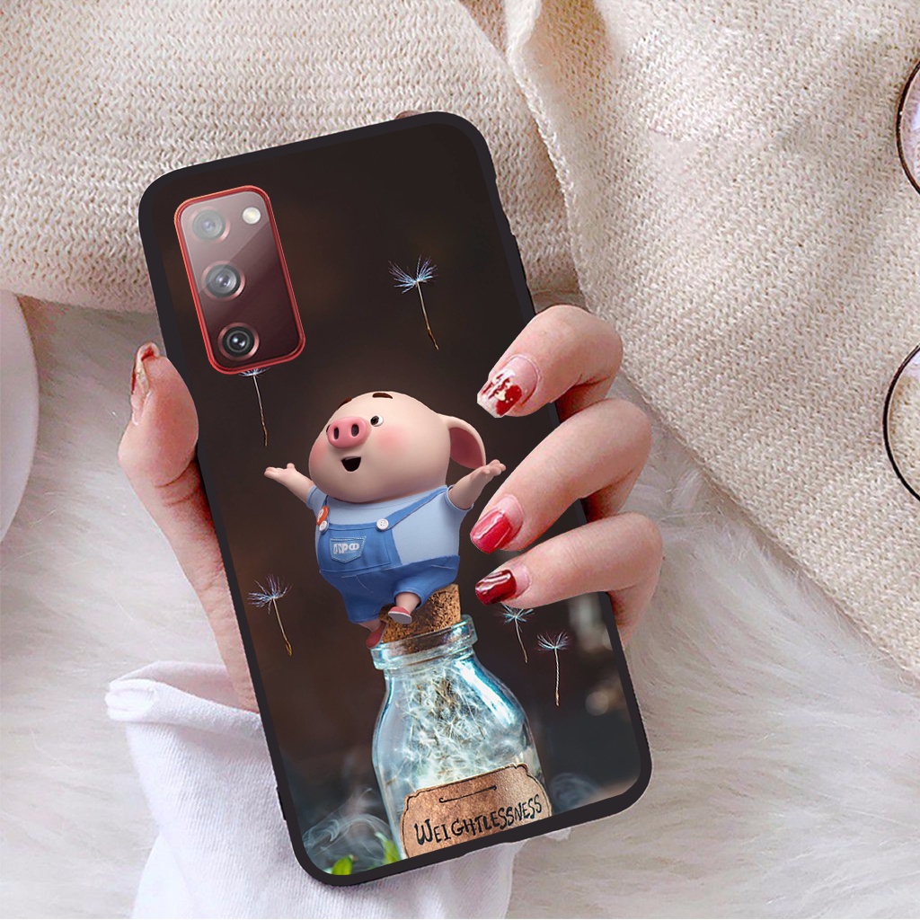 Ốp lưng Samsung Galaxy S20 FE viền dẻo TPU BST Lợn Tết