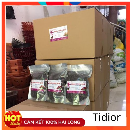 Tidior-Phân trùn quế vi sinh(1kg) loại tốt nhất cho hoa lan và cây trồng-PQ01