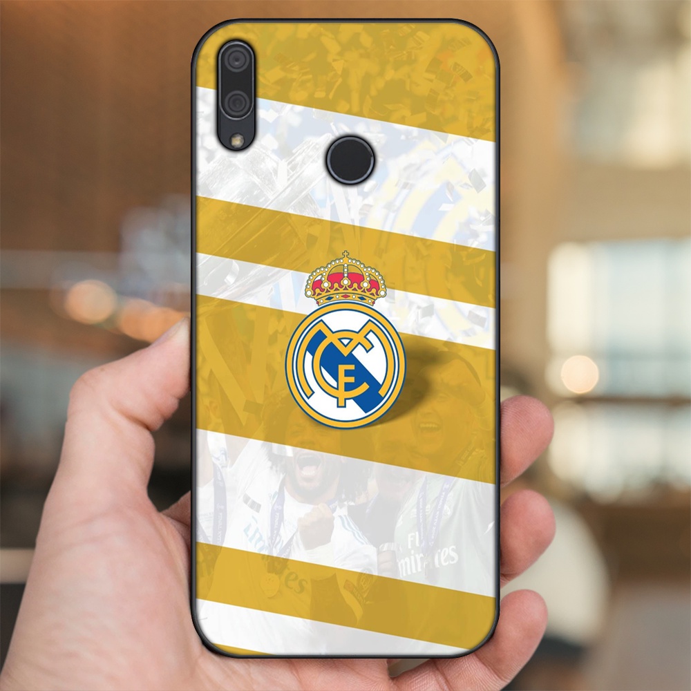 Ốp lưng Huawei Y9 2019 viền đen in hình Real Madrid