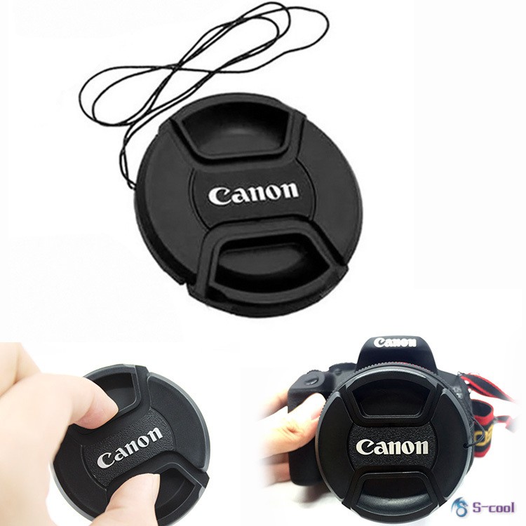 10 nắp ống kính camera Canon 49mm/52mm/55mm/58mm kèm phụ kiện