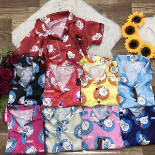 Bộ ngủ phi bóng Pijama gấu line