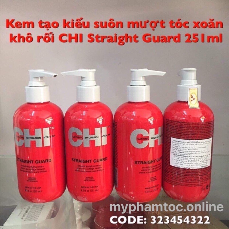 CHI Straight Guard Smoothing Styling Cream_Kem tạo nếp CHI Straight Guard Smoothing Styling Cream 251ml