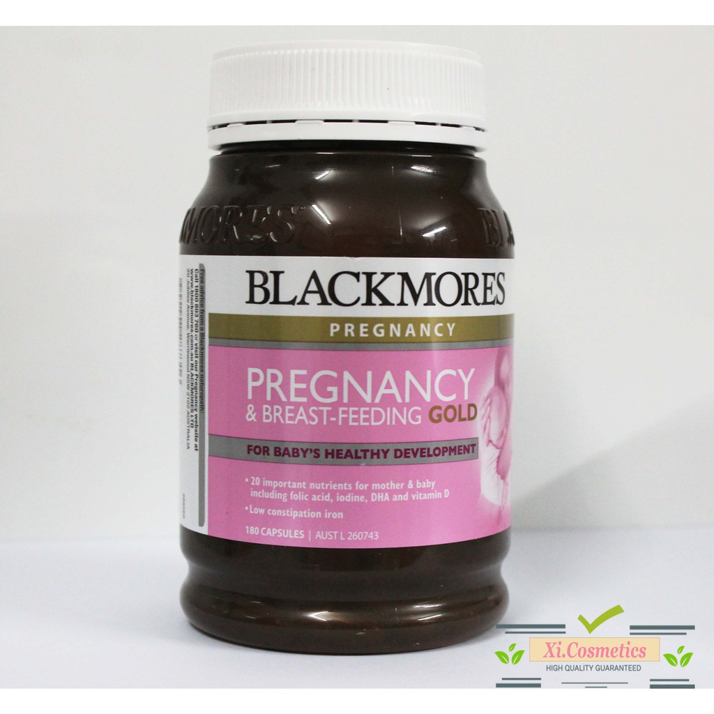 Viên uống Blackmores Pregnancy & Breast-Feeding Gold 180 viên - Vitamin Dành cho bà bầu và phụ nữ sau sinh