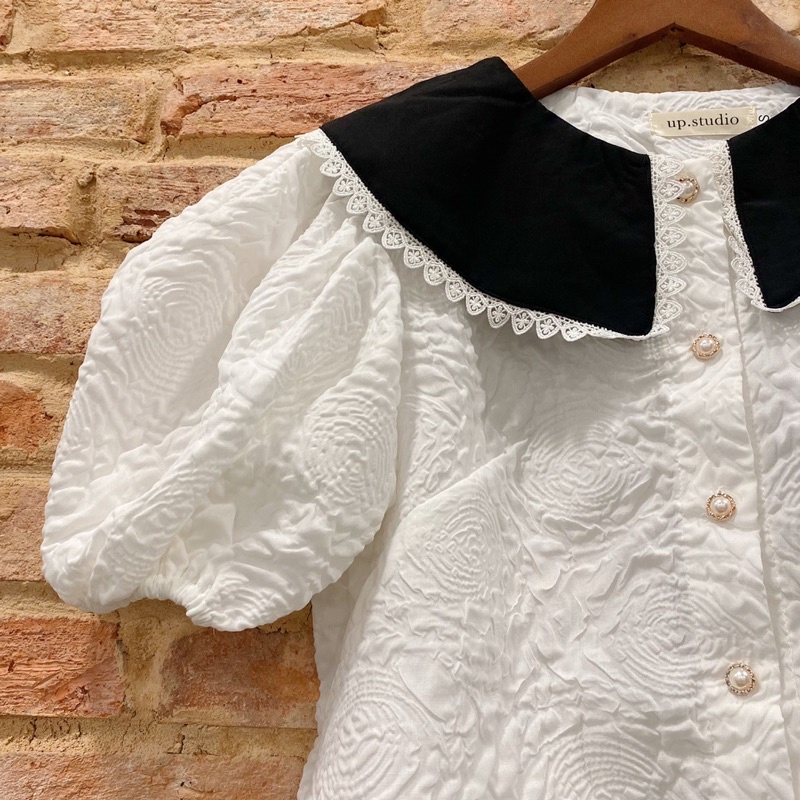 (ẢNH THẬT) SET XỐP ÁO CỔ BÈO KÈM CHÂN VÁY