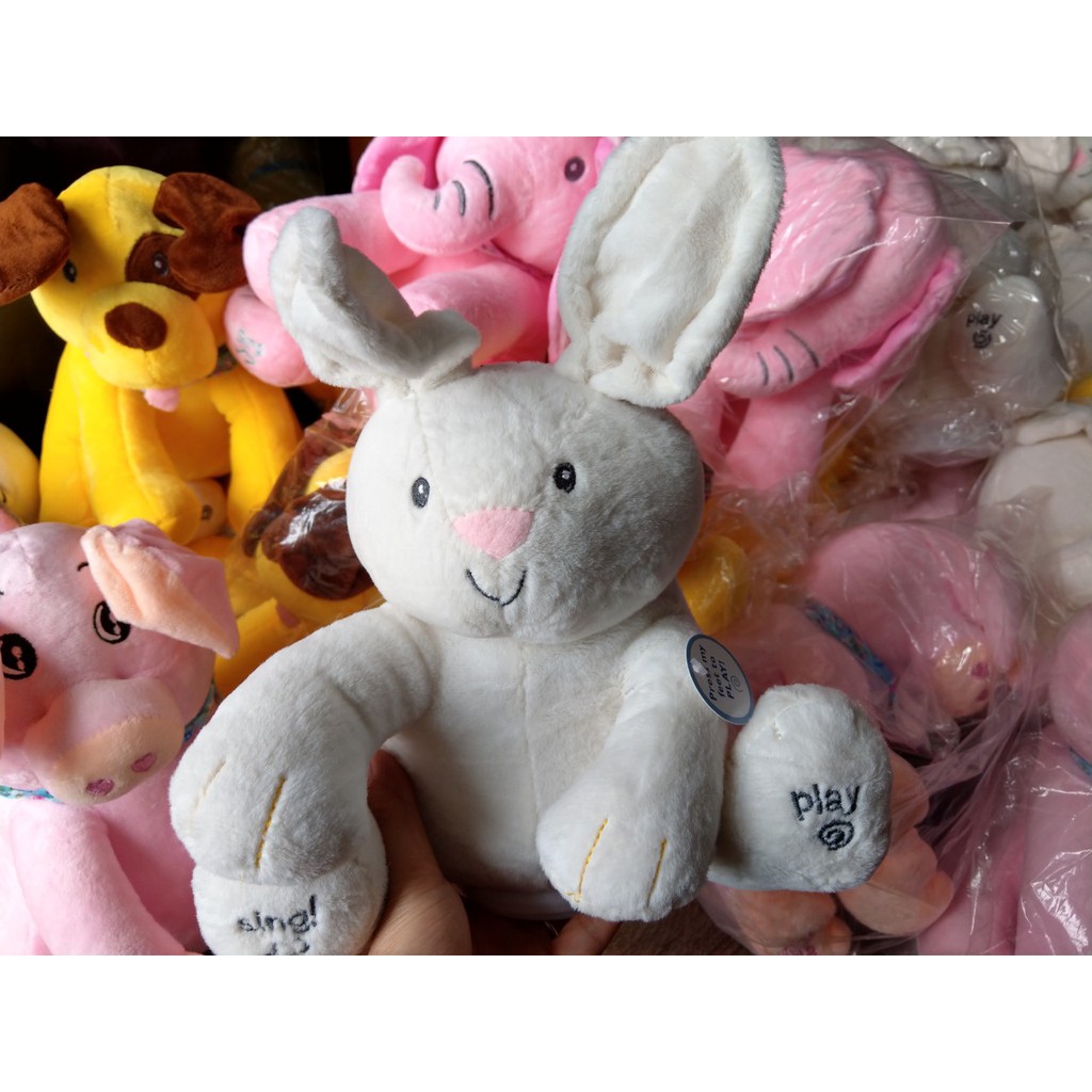 Thú Bông THỎ TRẮNG ú òa dễ thương biết hát biết vẫy tai ú òa mang lại tiếng cười cho bé