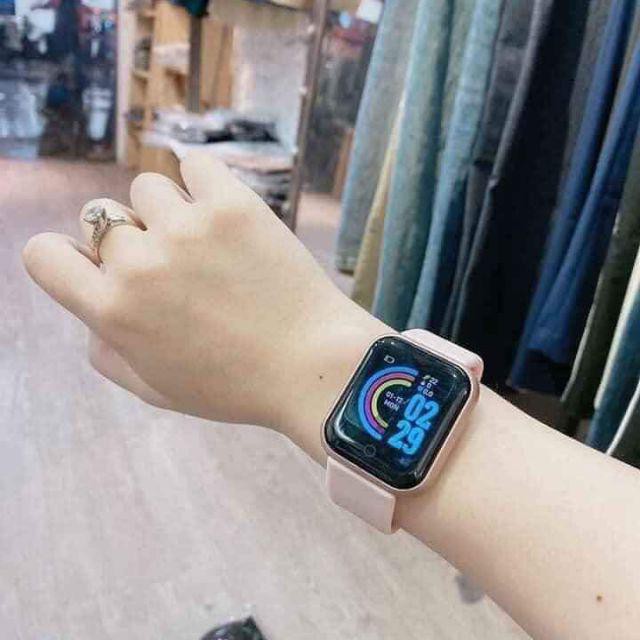 Đồng hồ thông minh Y68 kết nối điện thoại nhận tin nhắn và cuộc gọi đo nhịp tim và huyết áp