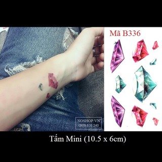 Xăm dán tattoo kim cương B336
