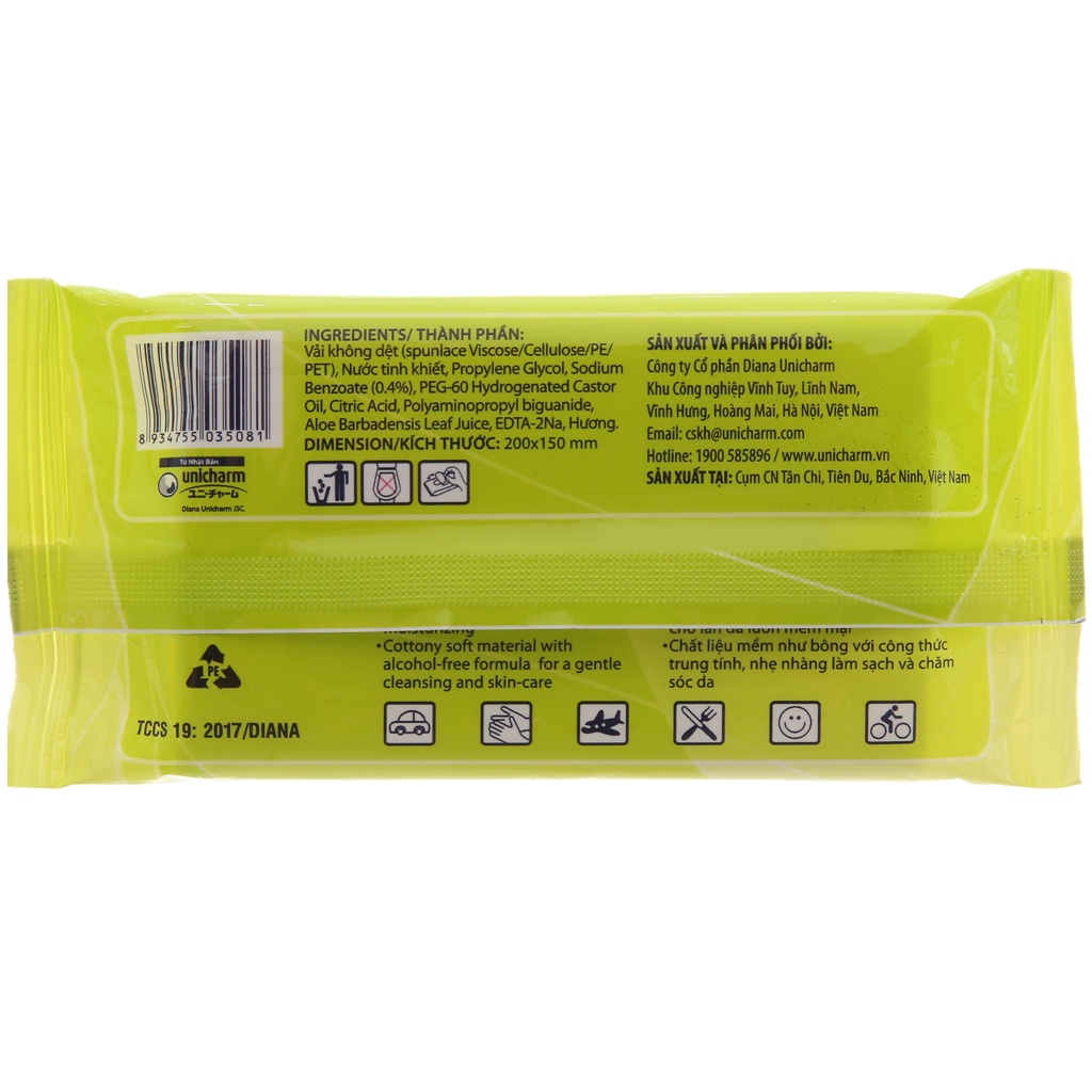 Khăn ướt Fressi Care táo lốc 10 gói x 10 miếng