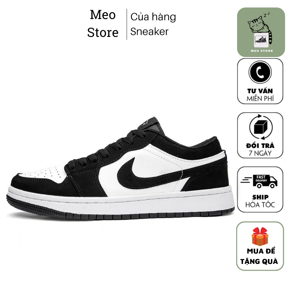 Giày jordan panda, jd panda, jd1 cổ thấp nam nữ full bill-hôp-hộp bảo vệ, đủ size từ 36-43.