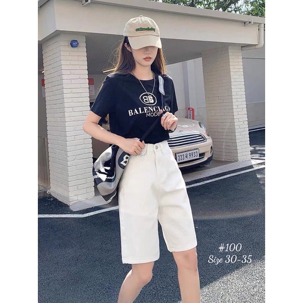Quần Short Ngố Jean Nữ Bigsize Lưng Cao Túi Nắp Xinh Xắn Thời Trang Chất Mềm Mịn Ms1001