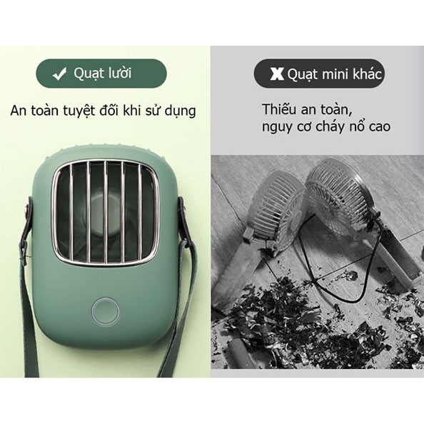 [XẢ KHO] Quạt đeo cổ mini, 3 Tốc Độ Gió Chống Ồn, tiện dụng thể thao, du lịch | BigBuy360 - bigbuy360.vn