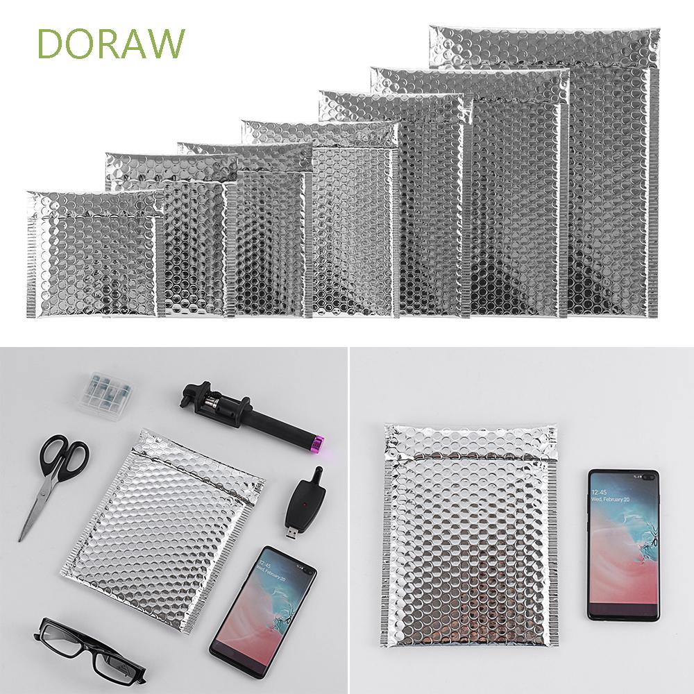 DORAW Mailers Packaging Envelope Plastic Coextruded Film Foam Foil Waterproof Shipping Shockproof Anti-fall Protector Moistureproof Vibration Bag  5pcs