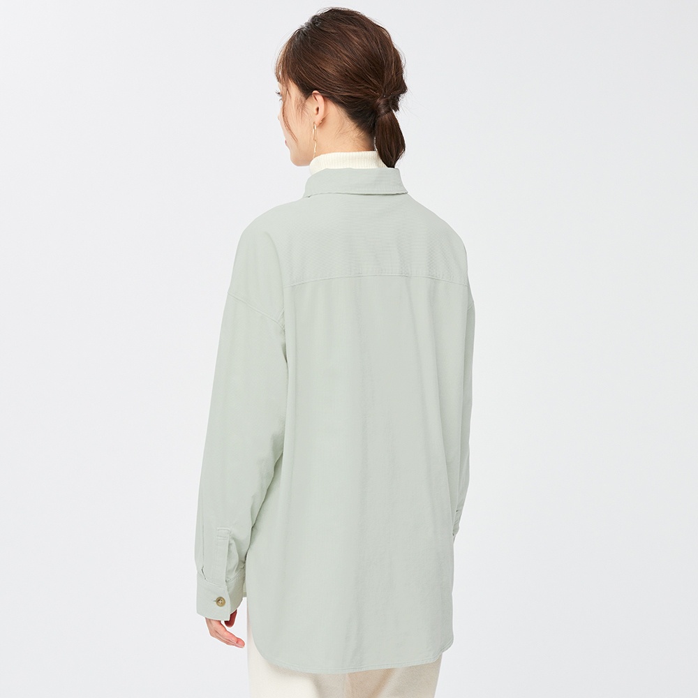 Áo sơ mi GU Nữ Oversized Vintage - Nhung Tăm ❤️